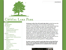 Tablet Screenshot of crystallakepark.org